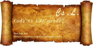 Csáti László névjegykártya