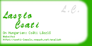 laszlo csati business card