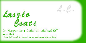 laszlo csati business card